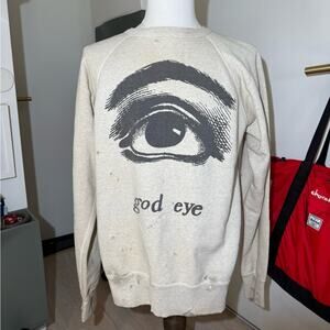 Saint Michaels god eye distressed sweater